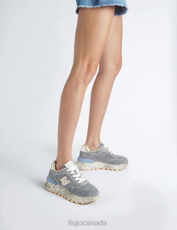 Shoes Liu Jo Denim Sneakers With Glitter Women F6061820