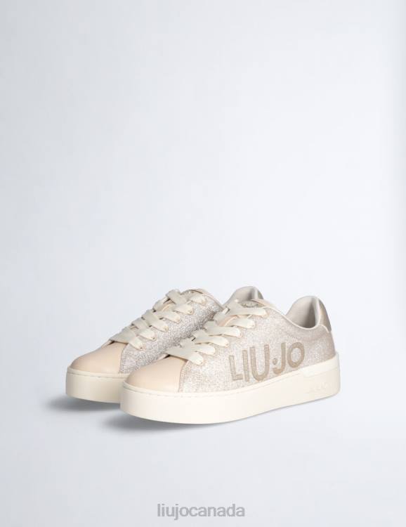 Shoes Liu Jo Glitter Sneakers With Maxi Logo Women F6061861