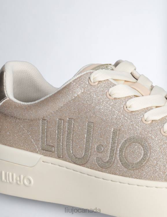 Shoes Liu Jo Glitter Sneakers With Maxi Logo Women F6061861