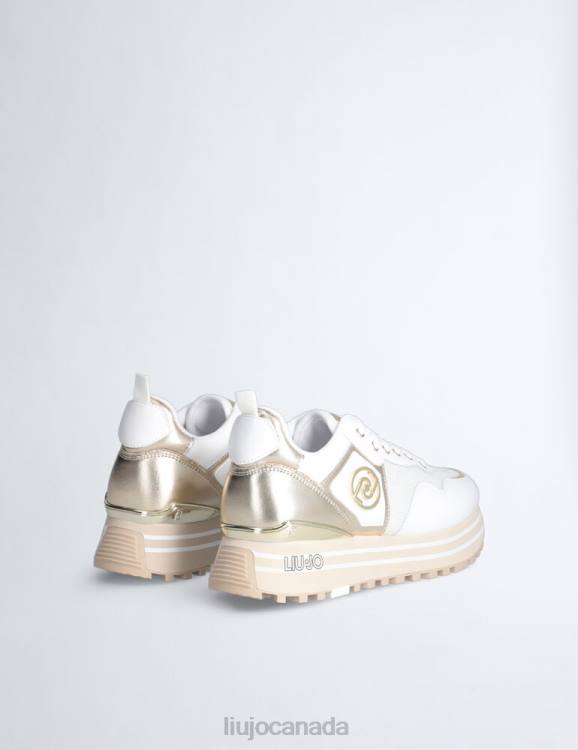 Shoes Liu Jo Leather And Mesh Platform Sneakers Women F6061804