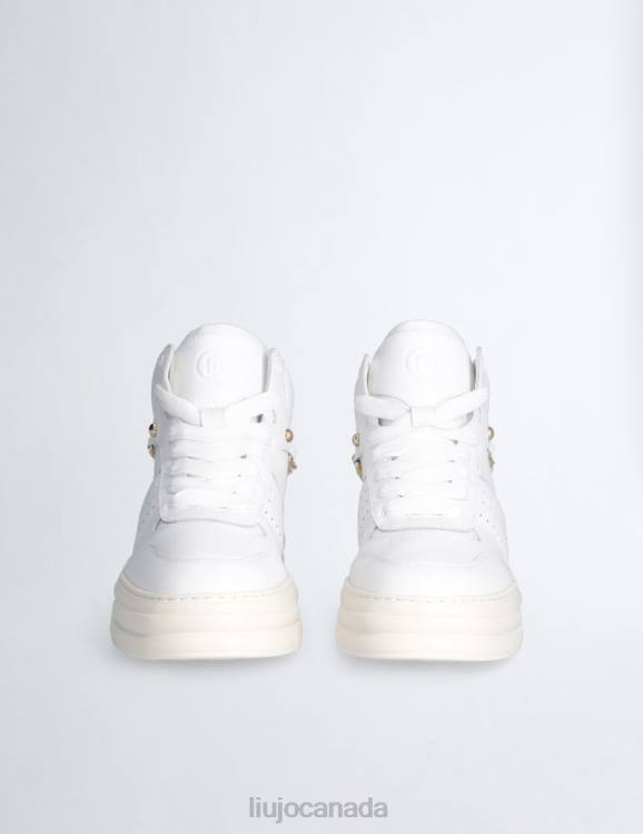 Shoes Liu Jo Leather Basketball Sneakers With Chain Women F6061994