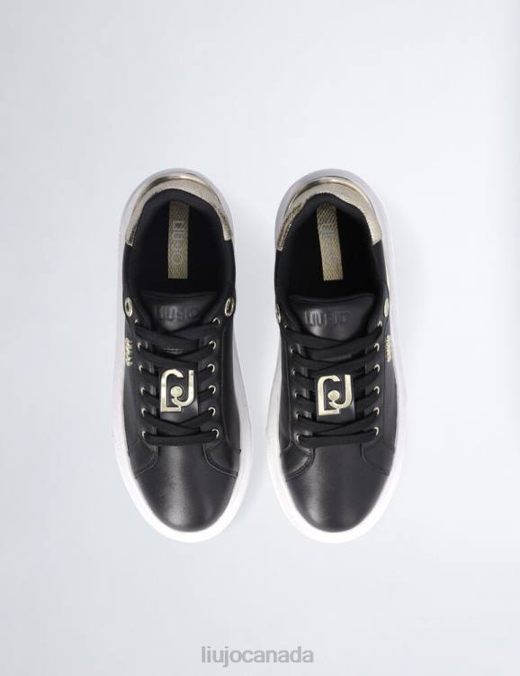 Shoes Liu Jo Leather Sneakers With Crackle Detail Women F6061962