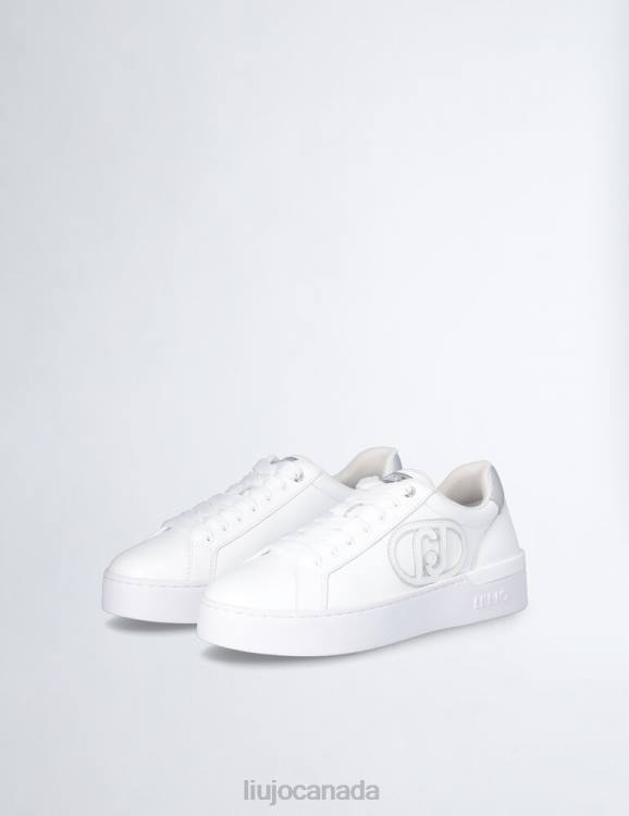 Shoes Liu Jo Leather Sneakers With Maxi Logo Women F6061847