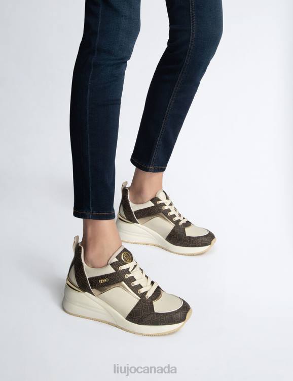 Shoes Liu Jo Monogram Sneakers With Wedge Women F6061736