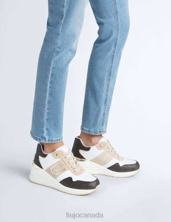Shoes Liu Jo Monogram Sneakers With Wedge Women F6061932