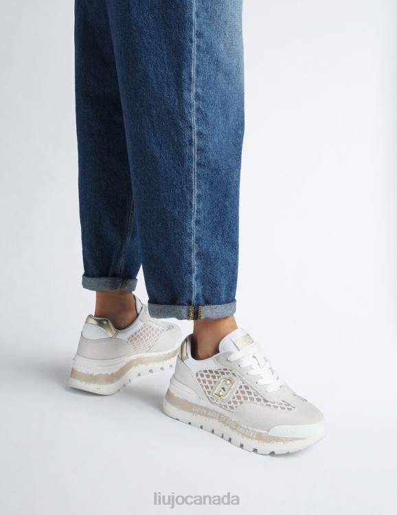 Shoes Liu Jo Platform Sneakers In Lurex Mesh Women F6061832