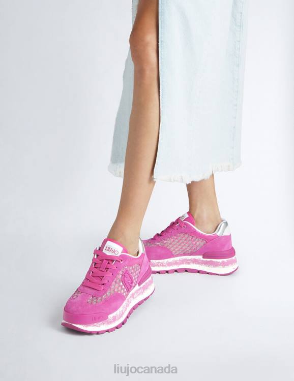 Shoes Liu Jo Platform Sneakers In Lurex Mesh Women F6061874
