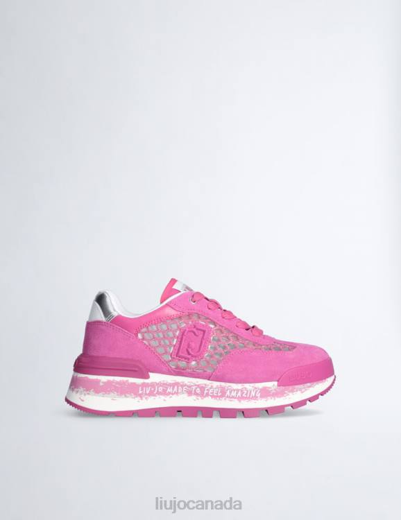 Shoes Liu Jo Platform Sneakers In Lurex Mesh Women F6061874