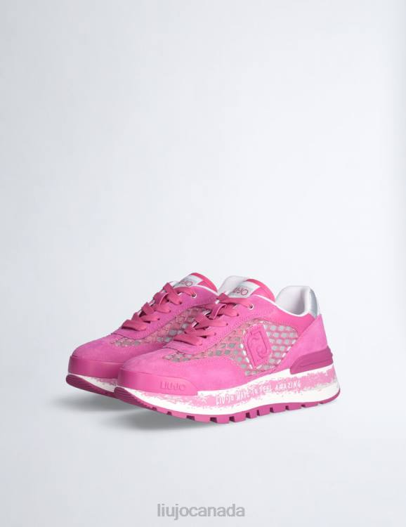 Shoes Liu Jo Platform Sneakers In Lurex Mesh Women F6061874