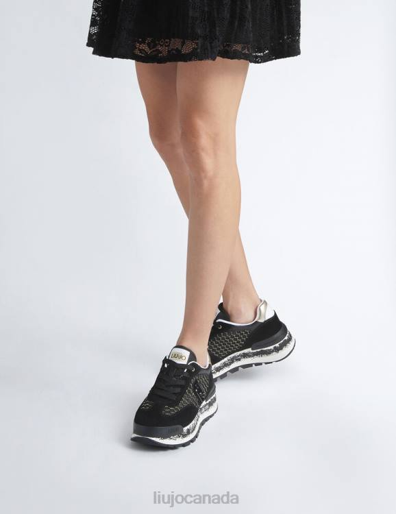 Shoes Liu Jo Platform Sneakers In Lurex Mesh Women F6061903