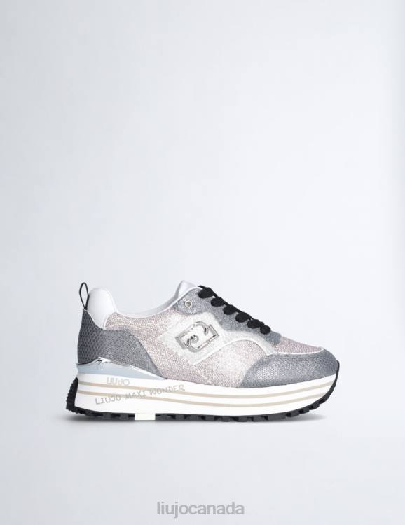 Shoes Liu Jo Platform Sneakers With Glitter Sequins Women F6061905
