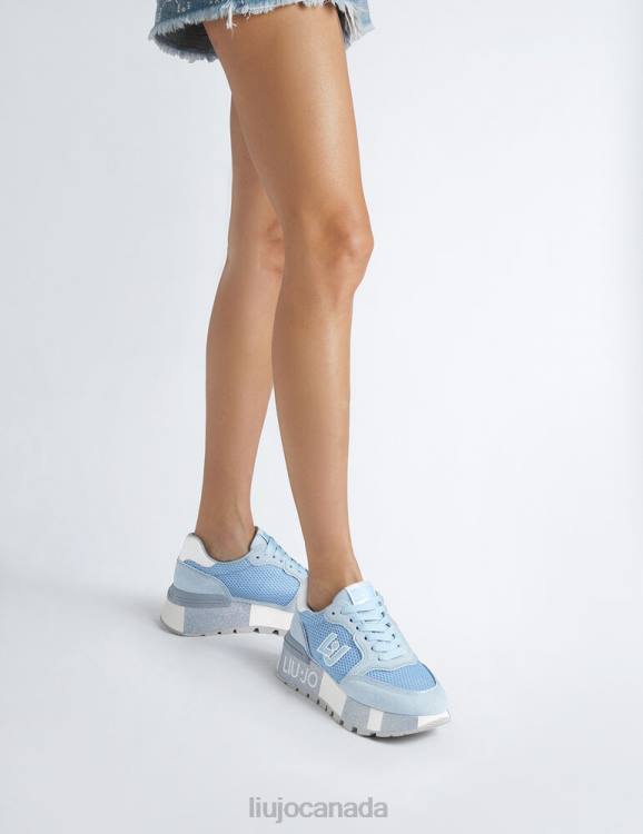 Shoes Liu Jo Suede And Mesh Platform Sneakers Women F6061849