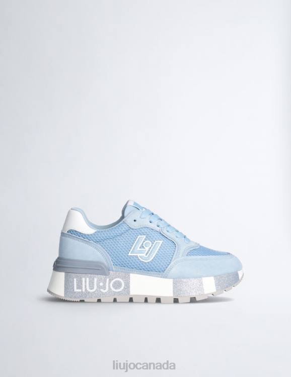 Shoes Liu Jo Suede And Mesh Platform Sneakers Women F6061849