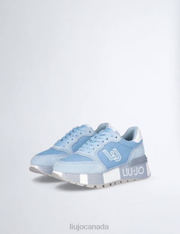 Shoes Liu Jo Suede And Mesh Platform Sneakers Women F6061849