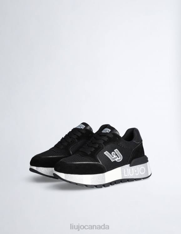 Shoes Liu Jo Suede And Mesh Platform Sneakers Women F6061862