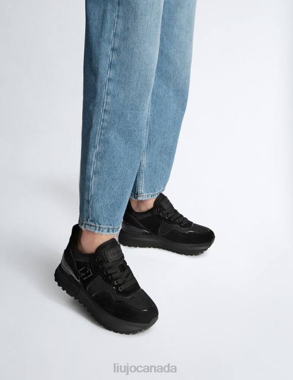 Shoes Liu Jo Suede And Mesh Platform Sneakers Women F6061989