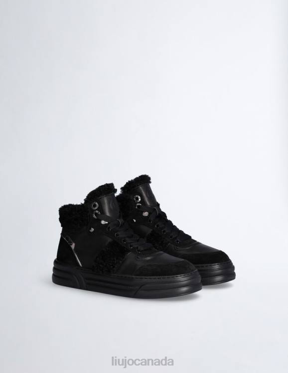 Shoes Liu Jo Warm-Effect Leather Basketball Sneakers Women F6061735