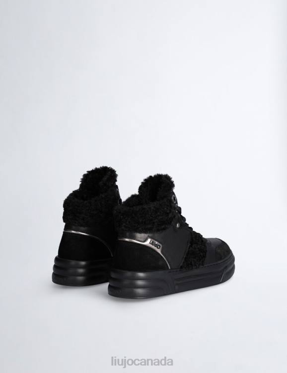 Shoes Liu Jo Warm-Effect Leather Basketball Sneakers Women F6061735