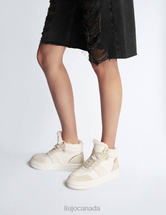 Shoes Liu Jo Warm-Effect Leather Basketball Sneakers Women F6061797