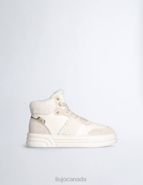 Shoes Liu Jo Warm-Effect Leather Basketball Sneakers Women F6061797