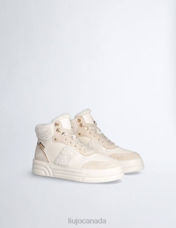 Shoes Liu Jo Warm-Effect Leather Basketball Sneakers Women F6061797