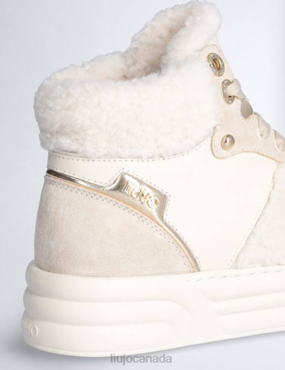 Shoes Liu Jo Warm-Effect Leather Basketball Sneakers Women F6061797