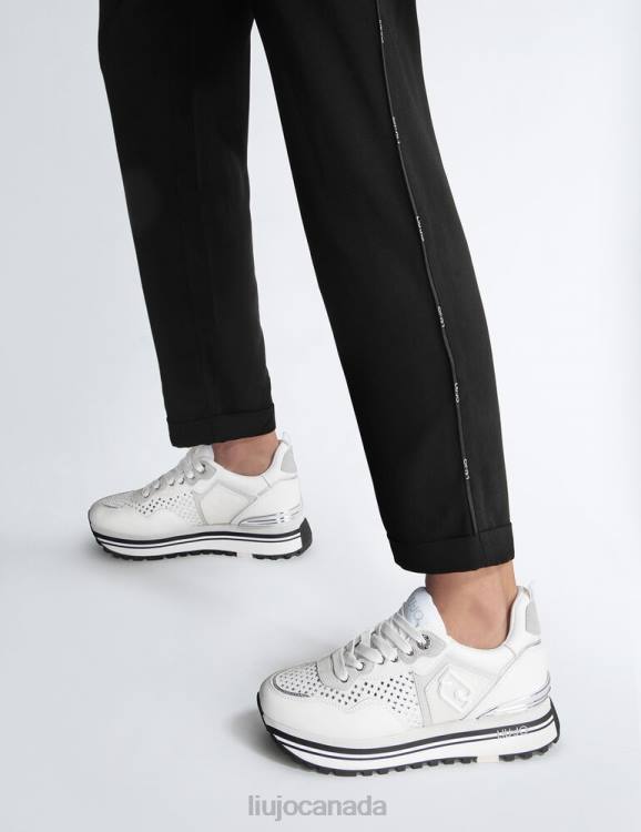 Shoes Liu Jo White Platform Sneakers With Gemstones Women F6061716