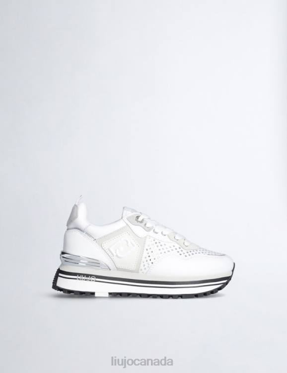 Shoes Liu Jo White Platform Sneakers With Gemstones Women F6061716