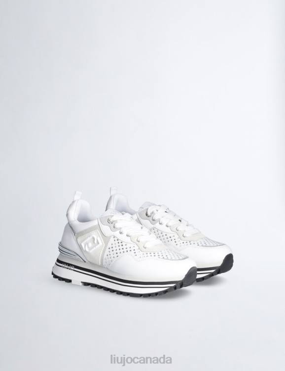 Shoes Liu Jo White Platform Sneakers With Gemstones Women F6061716
