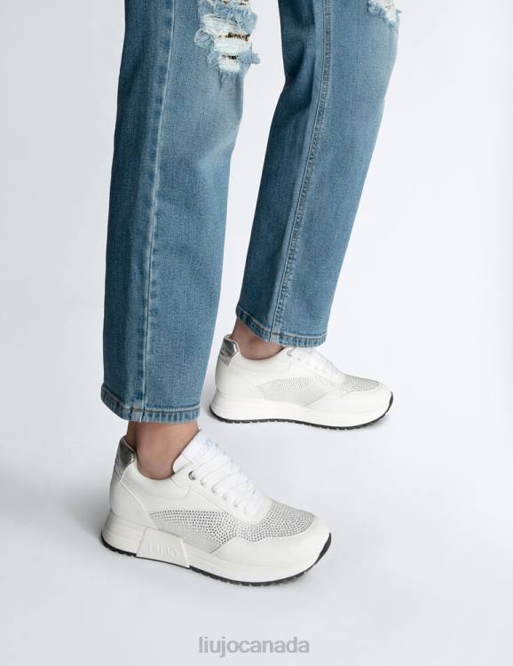 Shoes Liu Jo White Sneakers With Gemstones Women F6061744