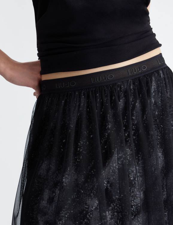 Clothing Liu Jo Jersey Skirt With Sequins Women F606850