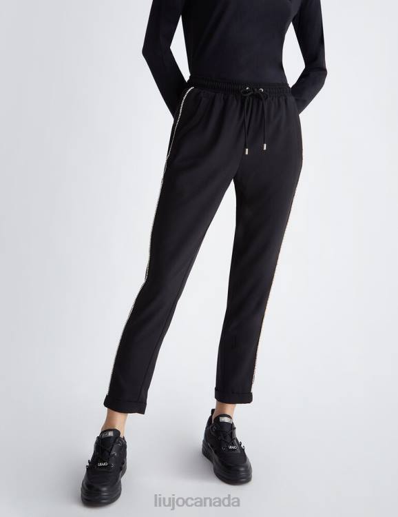 Clothing Liu Jo Better Trousers With Rhinestones Women F6061070