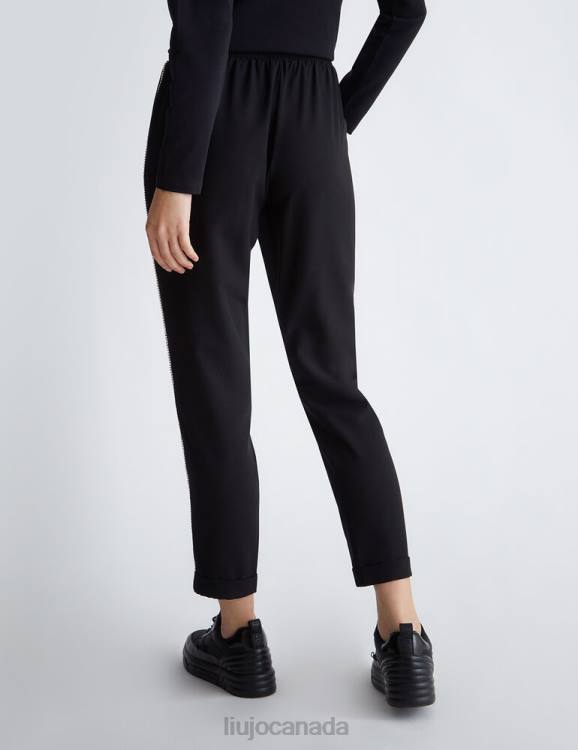 Clothing Liu Jo Better Trousers With Rhinestones Women F6061070