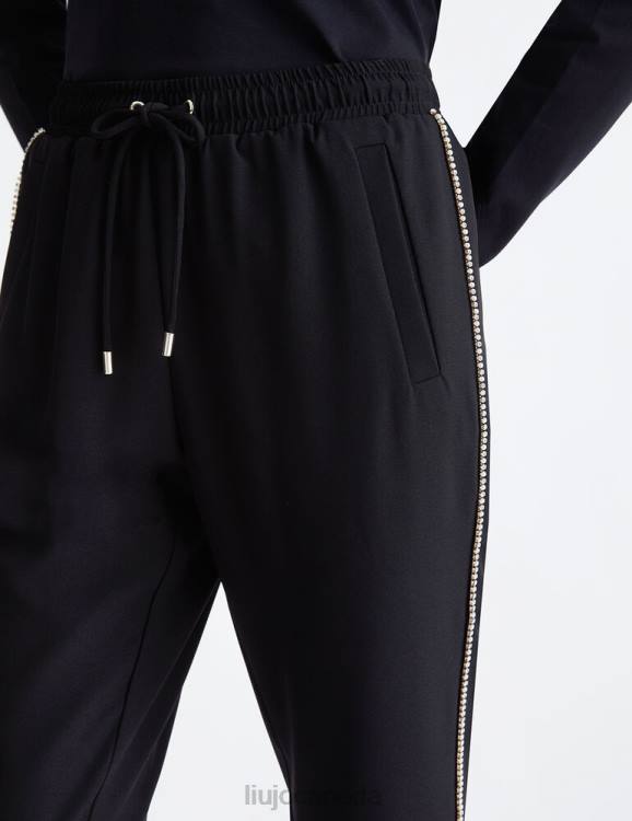 Clothing Liu Jo Better Trousers With Rhinestones Women F6061070