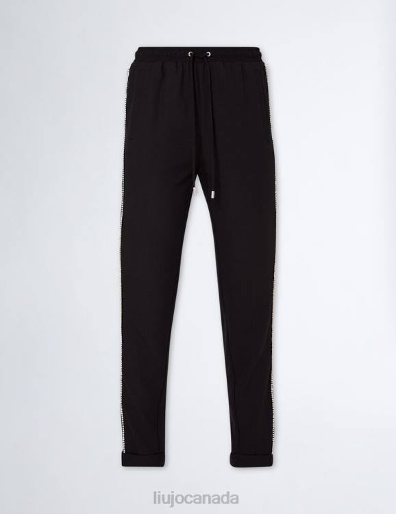 Clothing Liu Jo Better Trousers With Rhinestones Women F6061070