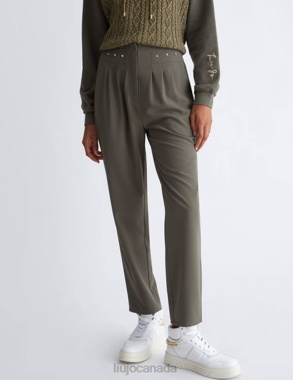 Clothing Liu Jo Better Trousers With Rhinestones Women F6061184