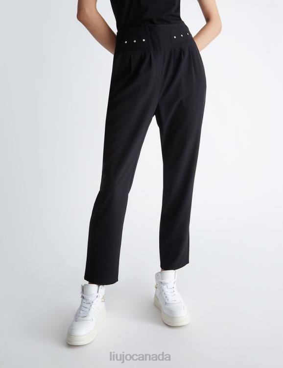 Clothing Liu Jo Better Trousers With Rhinestones Women F606957