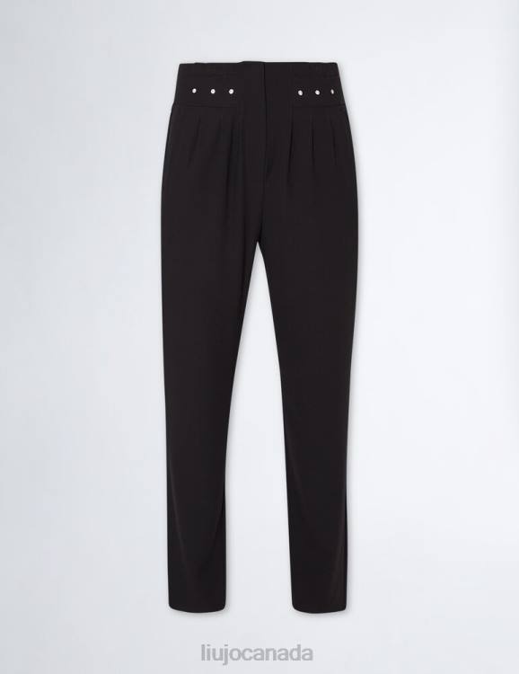 Clothing Liu Jo Better Trousers With Rhinestones Women F606957