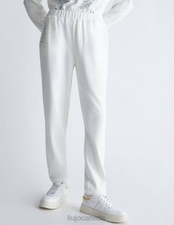 Clothing Liu Jo Jersey Trousers With Rhinestones Women F6061165