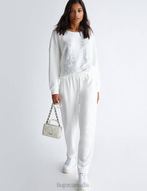 Clothing Liu Jo Jersey Trousers With Rhinestones Women F6061165