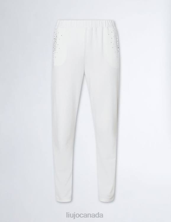 Clothing Liu Jo Jersey Trousers With Rhinestones Women F6061165