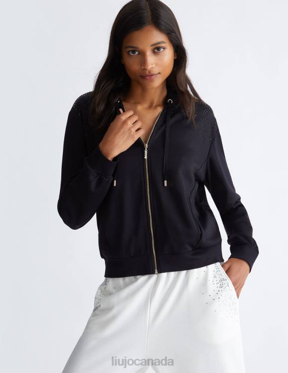 Clothing Liu Jo Hooded Sweatshirt With Gemstones Women F606233