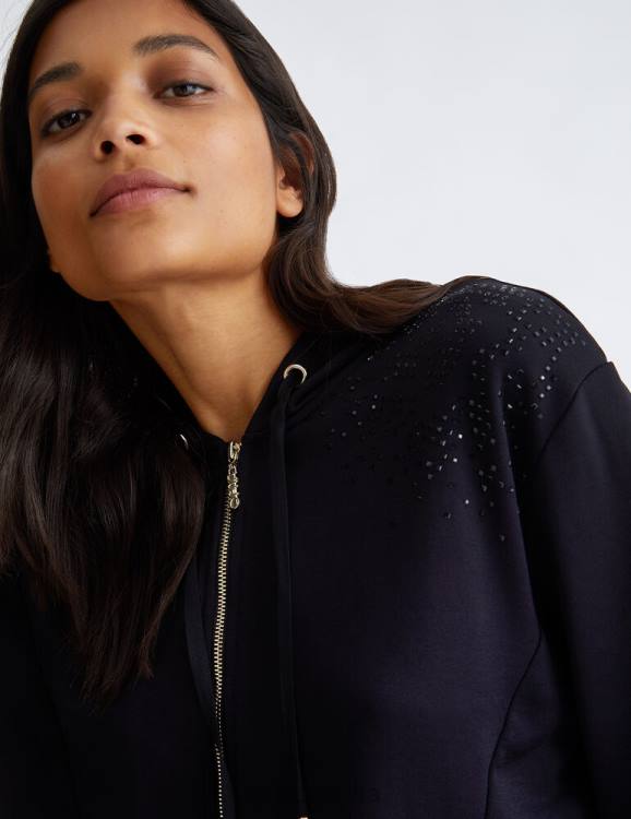 Clothing Liu Jo Hooded Sweatshirt With Gemstones Women F606233