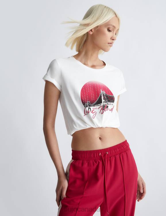 Clothing Liu Jo Printed T-Shirt With Gemstones Women F6061167