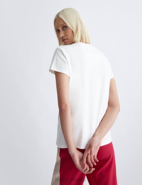 Clothing Liu Jo Printed T-Shirt With Gemstones Women F6061167