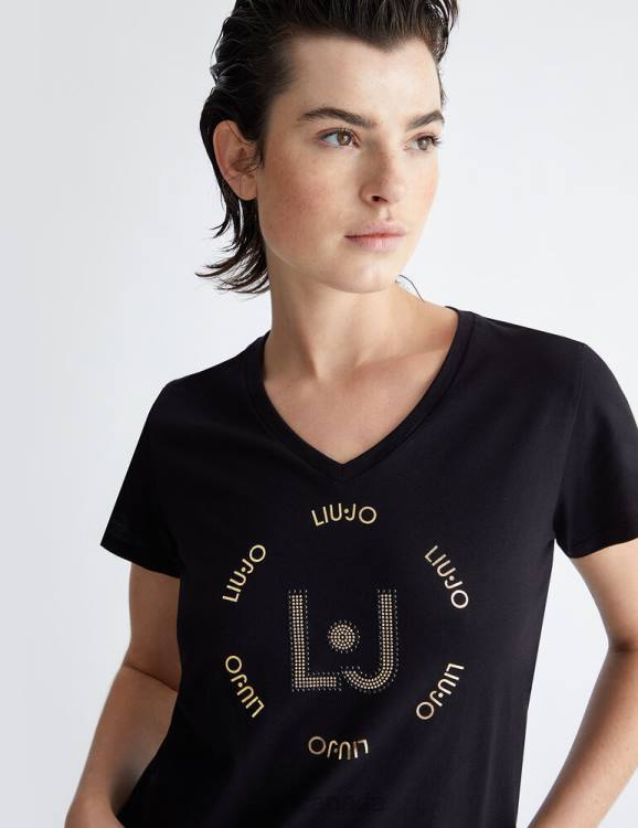 Clothing Liu Jo T-Shirt With Logo And Gemstones Women F606849