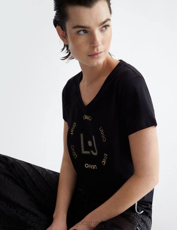 Clothing Liu Jo T-Shirt With Logo And Gemstones Women F606849