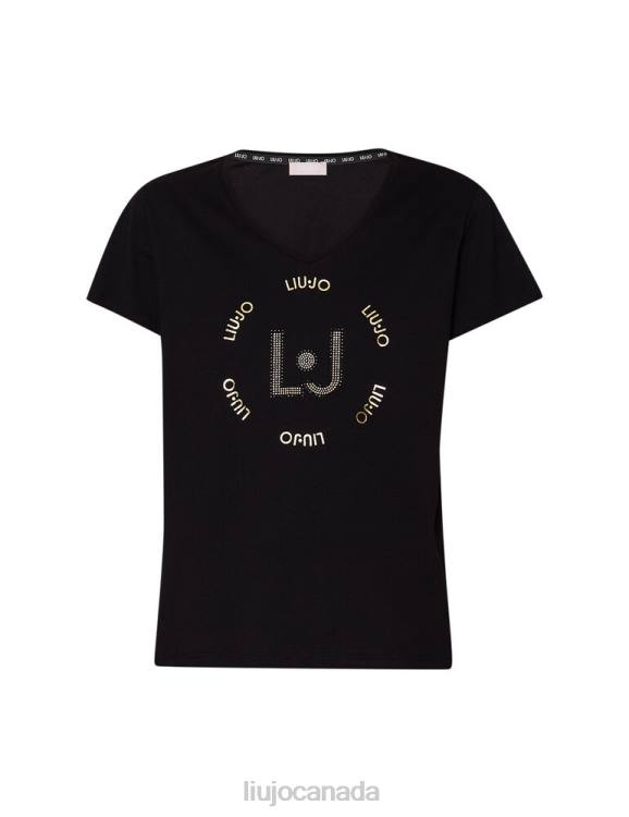 Clothing Liu Jo T-Shirt With Logo And Gemstones Women F606849