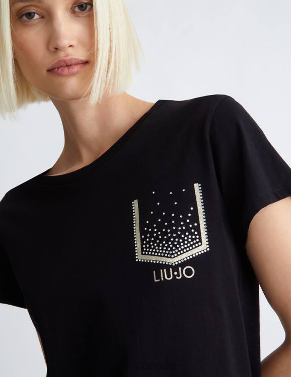Clothing Liu Jo T-Shirt With Logo And Gemstones Women F606903