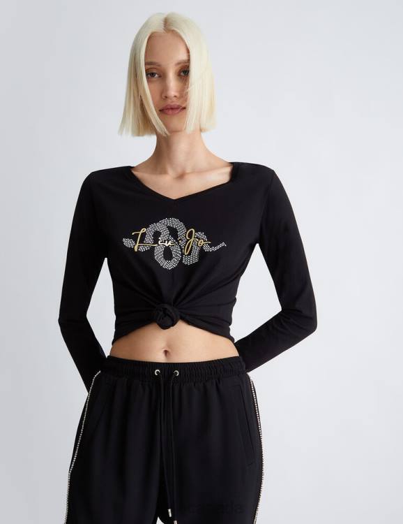 Clothing Liu Jo T-Shirt With Logo And Gemstones Women F606905